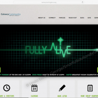 Screenshot of image designed for website in multimedia campaign (print and web) for Calvary Community Baptist Church in Northglenn, Colorado by Linda Eilee S. George of SmartfulSolutionsByGeorge.com